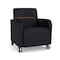 Lesro Siena Lounge Reception Guest Chair W/ Swivel Tablet, 27 in W 29.5 in L 32.5 in H SN1101 - alternate 1
